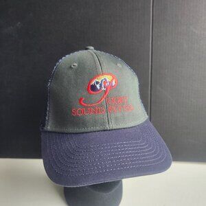 Puget Sound Fly Co. Trucker Hat Cap Embroidered Fly Fishing Adjustable Mesh Back